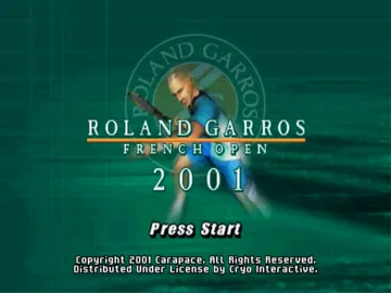 Roland Garros French Open 2001 (EU) screen shot title